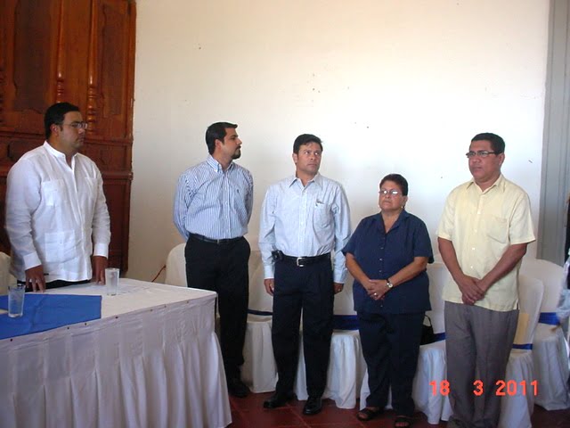 Concejales Otto Navas (izq.), Jaime Ramirez, Margarita Molina y Wilmer Reyes (der.)